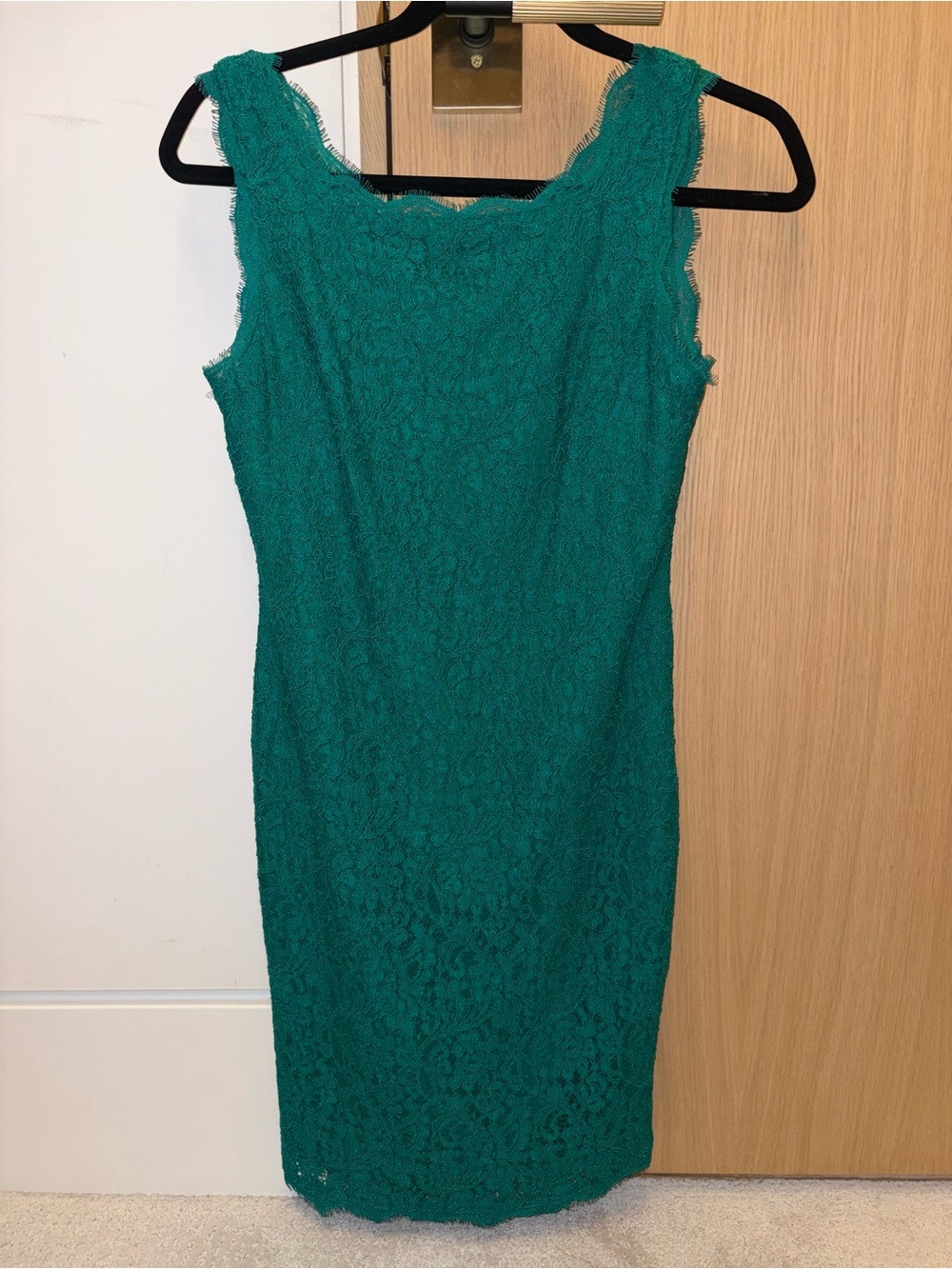 Adrianna Papell Teal Lace Cocktail Dress - Size 4P